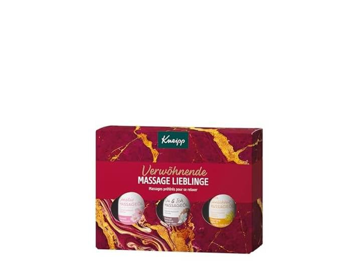 Kneipp Geschenkpackung Verwöhnende Massage Lieblinge - Das perfekte Geschenk für angenehme Entspannung und Verwöhnmomente - 3x20ml