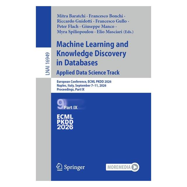 Springer Machine Learning and Knowledge Discovery in Databases. Applied Data Science Track (Englisch, Softcover, Francesco Bonchi, Riccardo Guidotti) (73413587)