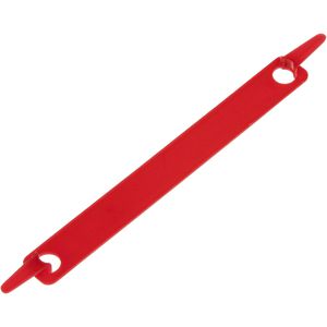 Top-Print Heftstreifen Bi-Clip, 9 x 110mm, rot, aus Kunststoff, 50 Stück