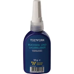 TECWERK Buchsen-/Lagerkleber hf.hv.grün 50 g Flasche hochviskos hochfest 0,2 mm