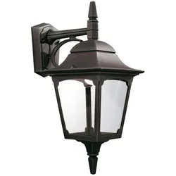 Außenleuchte Wandlampe ALU-Druckguss Schwarz H 44 cm Gartenlampe Klassisch Antik