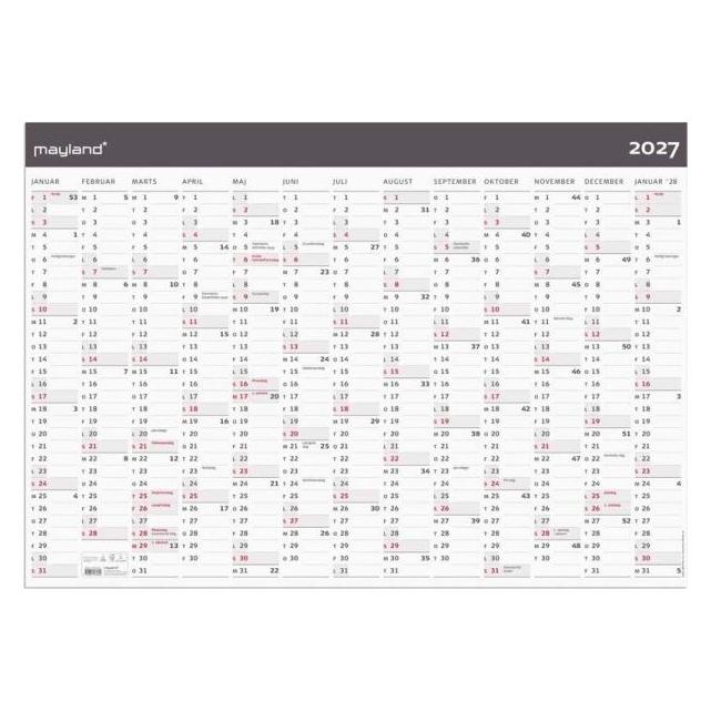 Mayland-Burde Kmpekalender Moderne 1x13 mdr. papir rr 2027 (27064300)