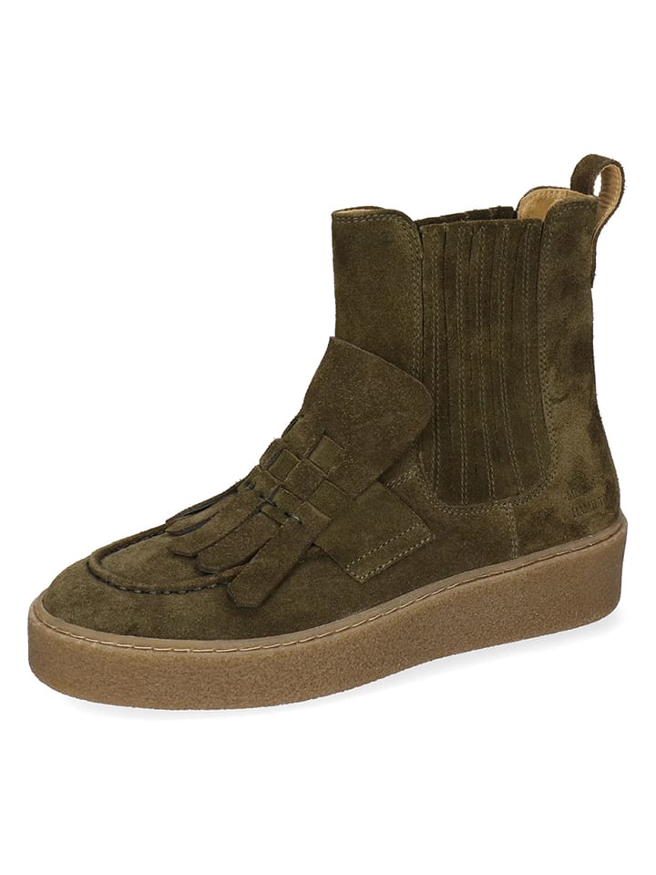 MELVIN & HAMILTON Leder-Chelsea-Boots "Farah 3" in Khaki - 39