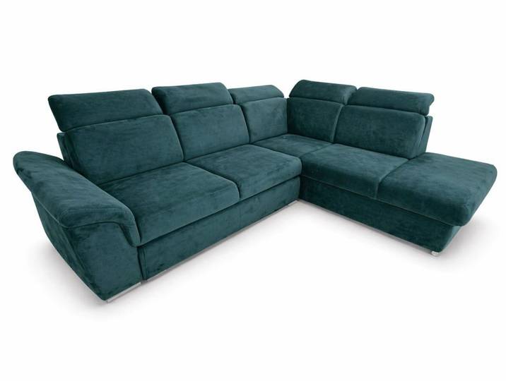 Xlmoebel Ecksofa Veluro Lux Komfort L-Form mit verstellbaren Kopfstützen Sofort, Ecksofa, verstellbare Kopfstützen