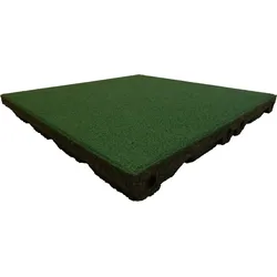 ErgoFloor - ErgoPlay Impact Gummifliesen / Fall-Matte 500x500x45mm Grün