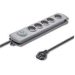 Qoltec, Steckdosenleiste, 50270 surge protector Grey 5 AC outlet(s) (5x, CEE 7/4, 1.80 m)