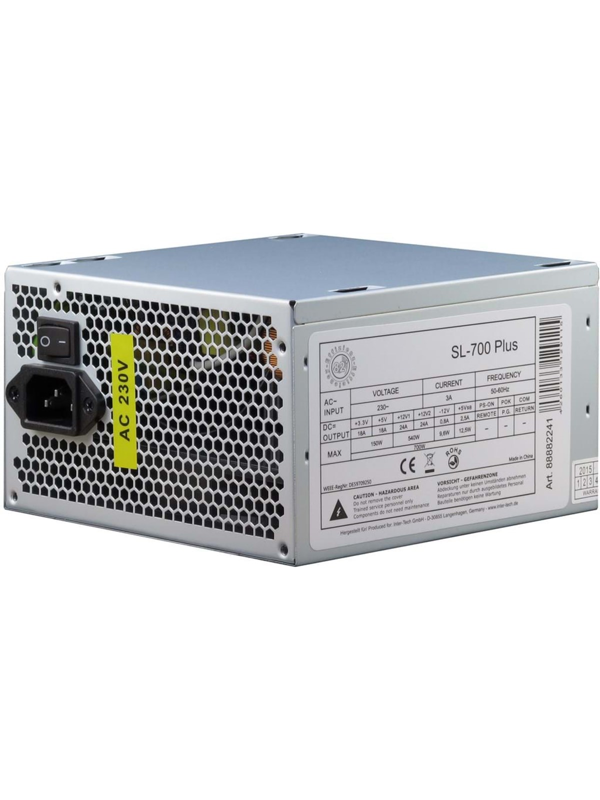 Inter-Tech SL-700 Plus Netzteile - 700 Watt - 120 mm - ATX - 80 Plus