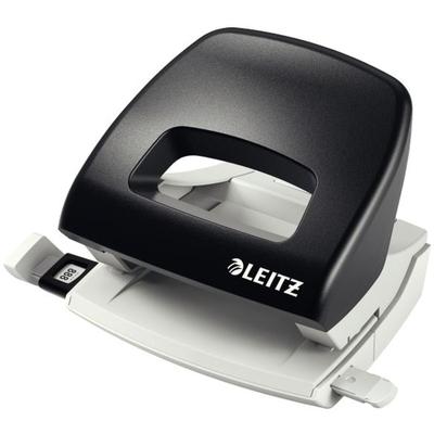 LEITZ Locher Topstyle 1,6mm mit Anschlagschiene schwarz Packung mit 30 Stück