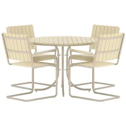 Endorphin, Gartentisch + Balkontisch, Garten- Essgruppe Holmsund, beige (100 x 73 cm)