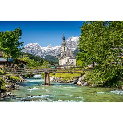 Fototapete PAPERMOON "Bavarian Alps", bunt, B:2,5m L:1,86m, Vlies, Tapeten