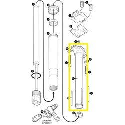 Crank Brothers Highline 7 Quill Schafteinheit 200 mm für 30,9/31,6/34,9 mm Sattelstützen