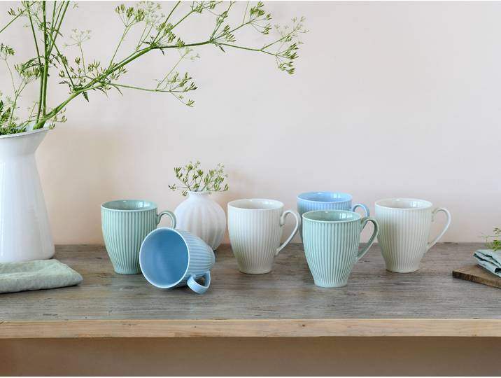 home24 Koffiemok Valencia set van 6 Ø 9cm meerdere kleuren/meerdere kleuren