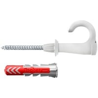EasyHook Round DuoPower 8x40, Dübel weiß, 25 Stück, mit EasyHook Rundhaken