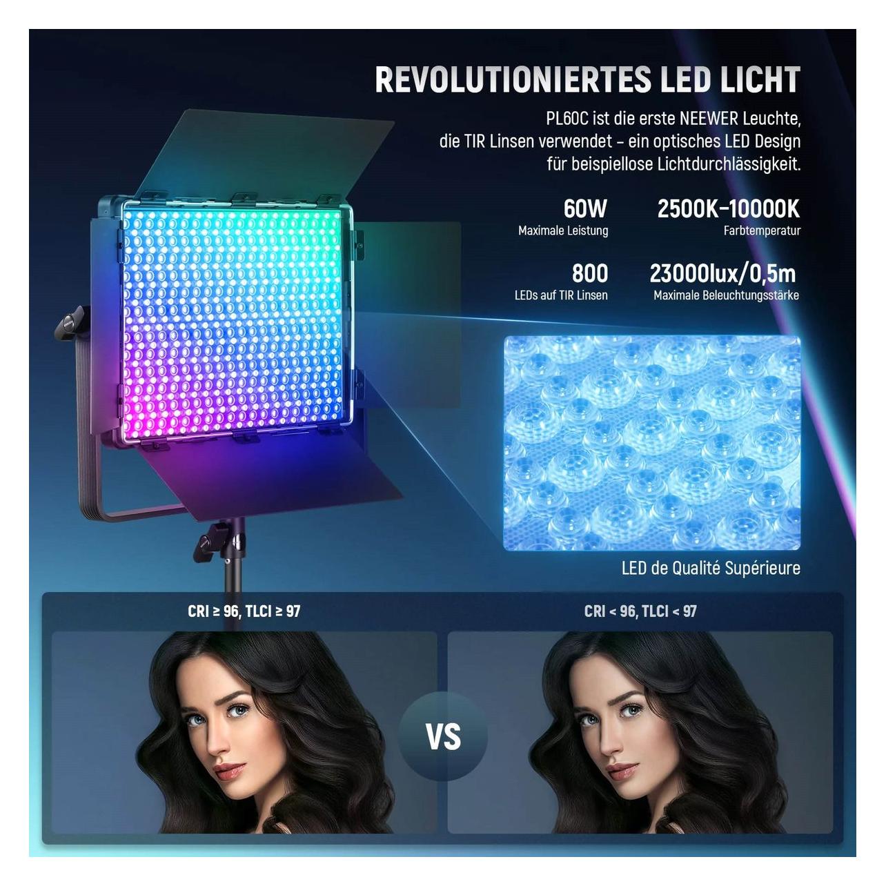 Neewer PL60C (PL60C) (Videoleuchte) (PL60C)