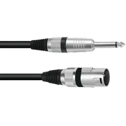 OMNITRONIC Adapterkabel XLR(M)/Klinke mono 0,9m sw