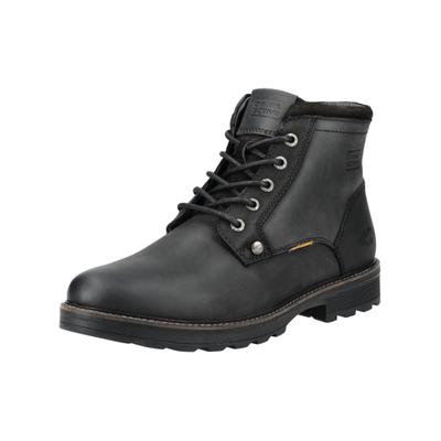 Schnürstiefelette CAMEL ACTIVE "camel active Stiefelette Leder", Herren, Gr. 43, schwarz, Leder, Schuhe Schnürstiefelette