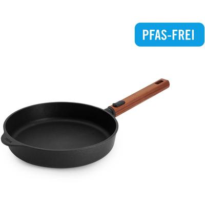 Bratpfanne WOLL "MADE IN GERMANY - Eco Logic QXR Guss-Flachpfanne", schwarz, H:5cm Ø:24cm, Pfannen, Bratpfanne, Diamond-QXR - Beschichtung