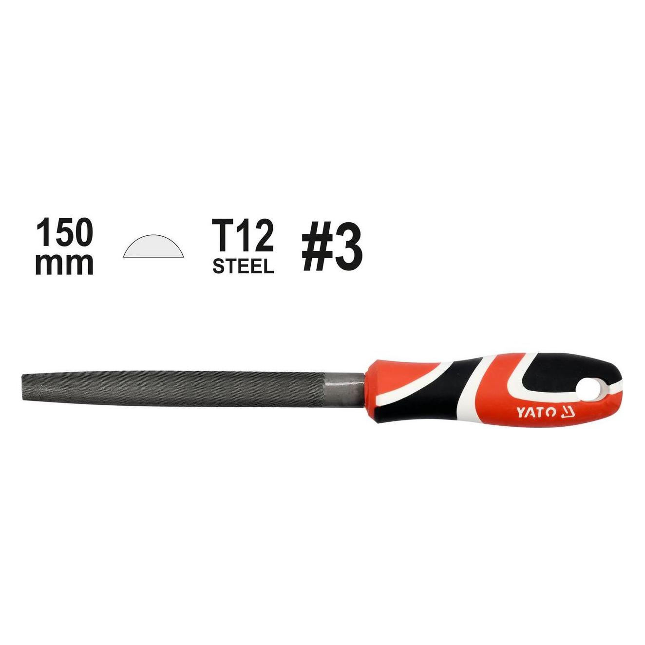 Yato Halbrunde Metallfeile 150 mm (YT-62348) (Hieb 3, 150 mm) (YT-62348)