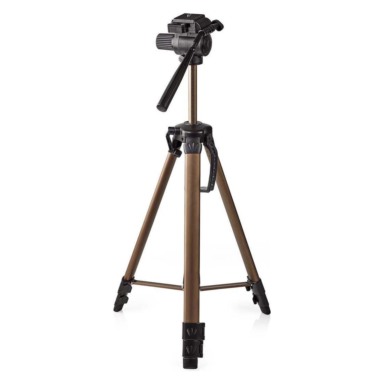 Nedis Dreibeinstativ - Schwenk- und Neigefunktion - Max. 3,5 kg - 161 cm - 3-Wege-Panoramakopf - S (Kunststoff, Metall) (TPOD2300BZ)