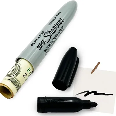 Diversion Safe Creative Fake Red Black Marker Pen For Hiding Necklace Money Small Valuables Home Office Security black