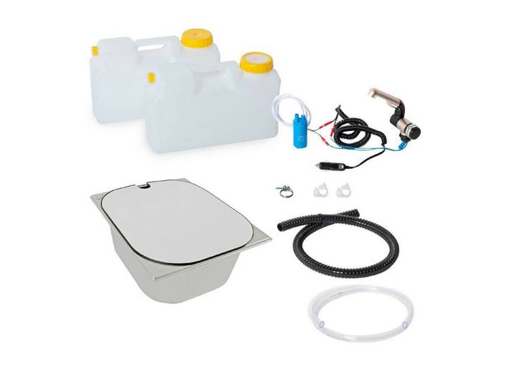 ad-ideen Waschbecken 12V Camping Spüle mobiles Waschbecken 325x265x100mm+Abdeckung