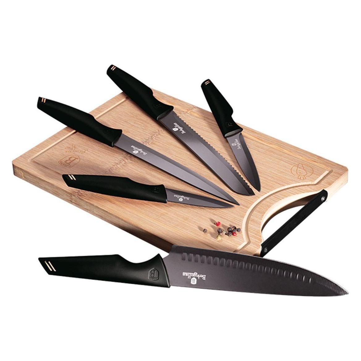 BerlingerHaus Set of 5 kitchen knives with cutting board (20 cm) (107046)