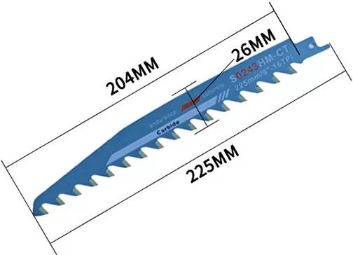 INF Lame de scie sabre (225 MM) - Bleu