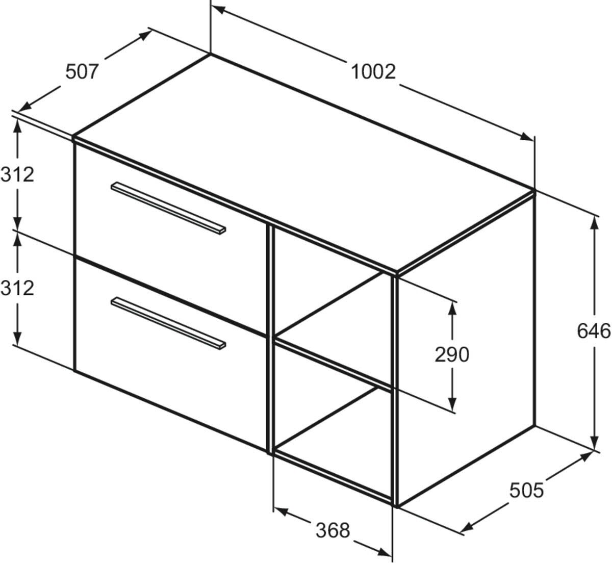 Ideal Standard life B Möbelpaket 100,2 cm