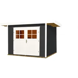 Weka Gartenhaus 179 - 28 mm-Gartenhaus 179 Gr. 3 (295 x 240 cm)-anthrazit - 50 % Rabatt auf Dacheindeckung