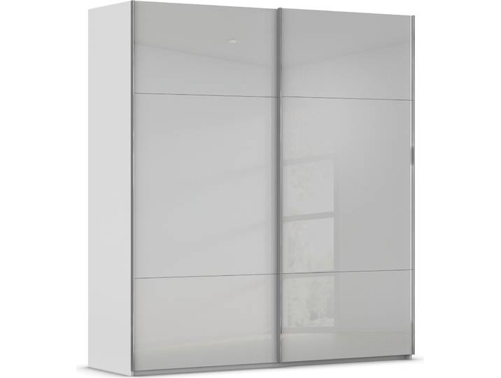 Schwebetürenschrank, Seidengrau, 201x223x68 cm, Holzwerkstoff, 4 Einlegeböden & 2 Kleiderstangen, Modern, Rauch