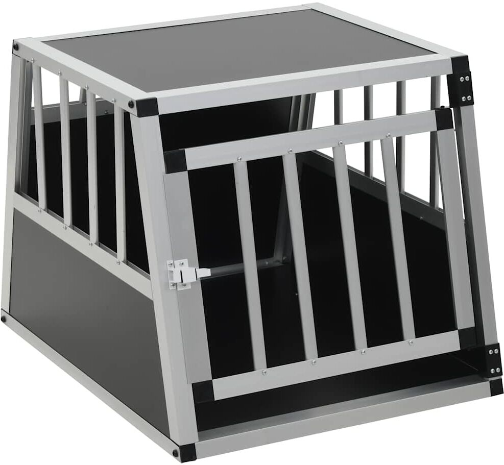 vidaXL Jaula de perro con puerta única 54x69x50 cm Plateado