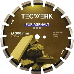 Tecwerk Diamanttrennscheibe ASPHALT D.350mm Bohr.20mm Seg.-H.10mm Seg.-S.3,2mm TW