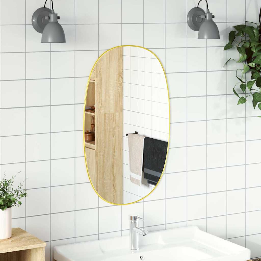 vidaXL Miroir mural Doré 80x50 cm