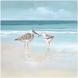 La Casa »Strandläufer am Meer« Ölbild handbemalt auf Leinwand