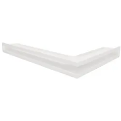 OutInFire Ecklüftungsgitter für Kamin  60x600x400 - Loft Angle links weiß