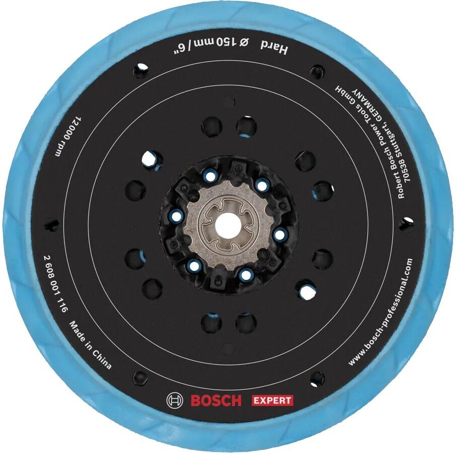 Schleifscheibe BOSCH PROFESSIONAL "EXPERT Multihole Hard hart, 150 mm", blau (schwarz), Ø:15cm, Schleifpapiere, Schleifscheibe schwarz Einheitsgröße