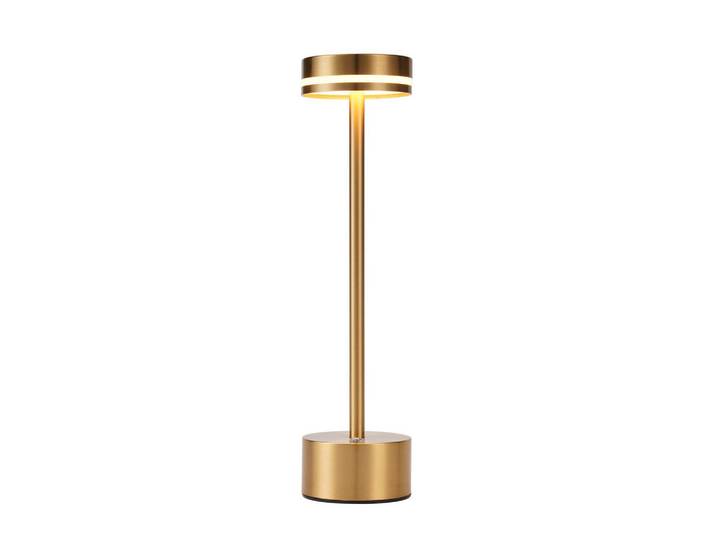 Nettlife Led-Tischleuchte Abermann 8/8/31.5cm(2er-set), Goldfarben, Metall, LED integrated, 8x31.5x8 cm, Lampen & Leuchten, Innenbeleuchtung, Tischlampen