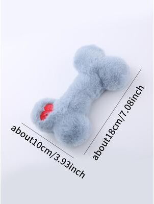 Youfap Market Grinding Teeth Cute Love Bone Plush Dog Toys, Interactive Pet Supplies blue