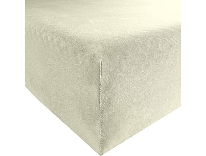 Erwin Müller Spannbettlaken Freising Elasthan-Jersey-Stretch - dehnbar, antipilling, bügelfrei, Rundumgummi - Natur Größe 120x200 cm - 130x220 cm