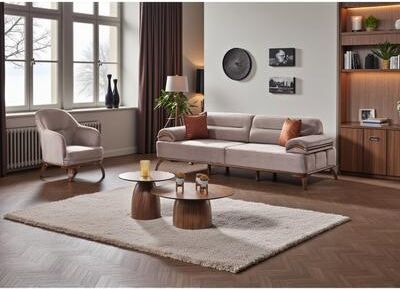 Furnia Drift 2 Pieces Living Room Sets 1 Sofa 1 Chair