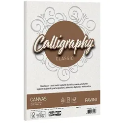 Favini, Kopierpapier, Canvas Calligraphy Inkjet Papier A4 (210x297 mm) 50 Blatt Weiss (A4, 50 Blätter, 100 g/m2)