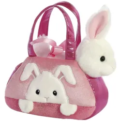 Aurora Fancy Peek-a-Boo Kaninchen rosa/weiss in einer Tragetasche ca. 21 cm - Plüschfigur (20 cm)