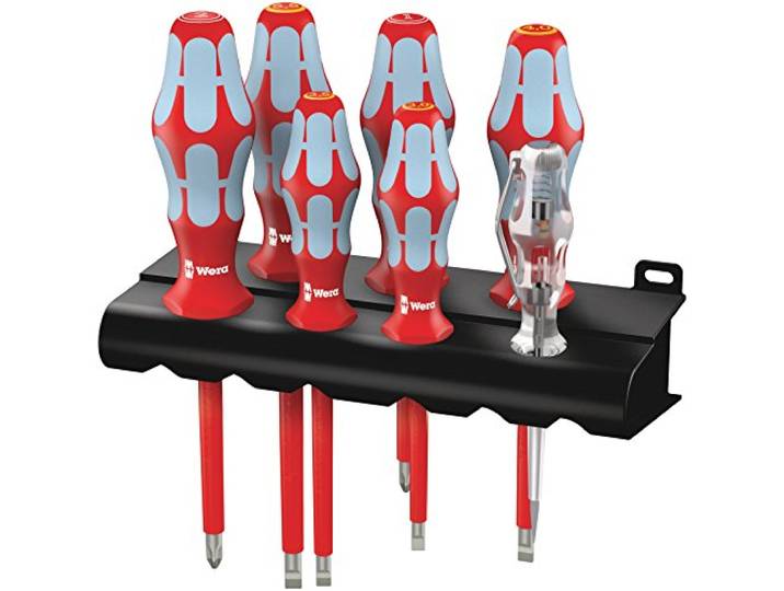 Wera - 3160 I/7 Rack Vde Jeu De Tournevis 7 Pièces Vis À Fente\, Cruciforme Phillips