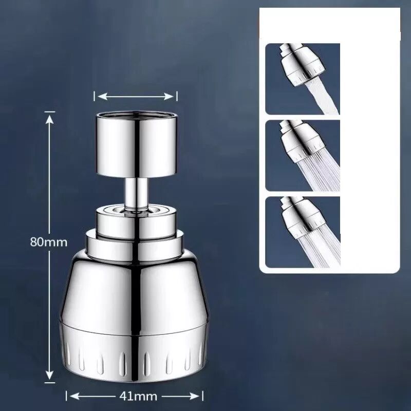 INF Kurzer Universal-Wasserhahn: 3 Modi, Spritzschutz, 360° drehbare Spülung