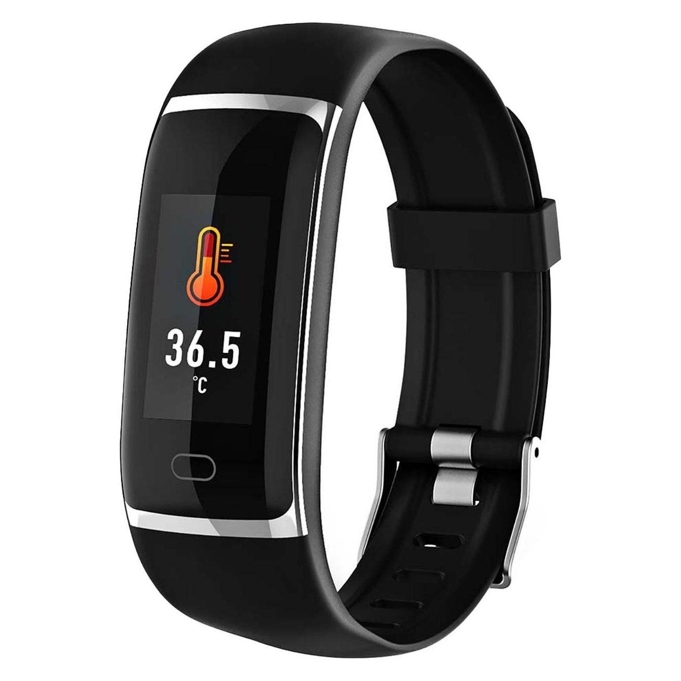 Nedis SmartLife - Smartwatch - LCD-Anzeige - IP67 - Maximale Betriebszeit: 7200 min - mit Schrittzä (20 mm) (BTSW001BK)