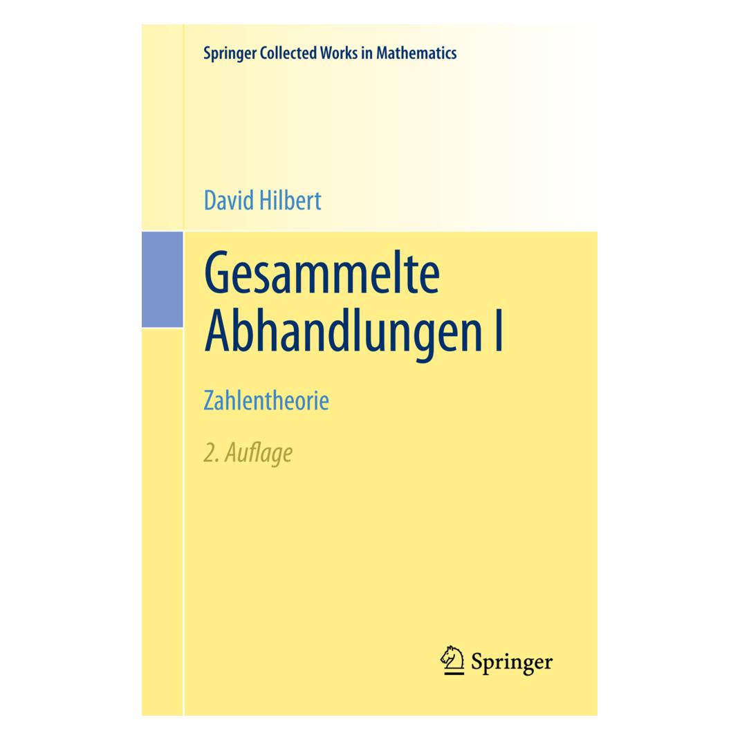 Springer Gesammelte Abhandlungen I (Deutsch, Softcover, David Hilbert) (55606799)