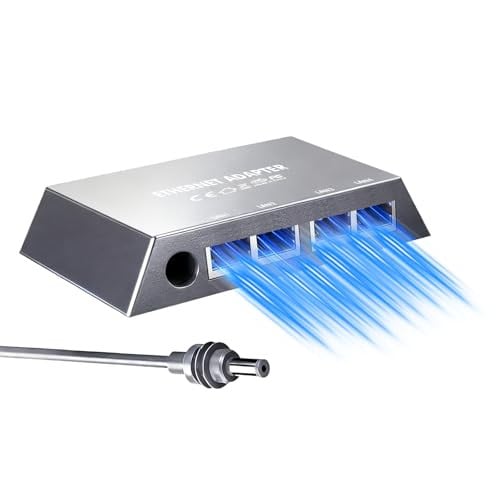 Leikurvo Ethernet-adapter voor Starlink Gen 3/Mini, 4-poorts RJ45 Gigabit LAN-splitter voor bekabelde netwerkuitbreiding