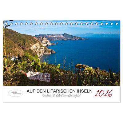 Auf den Liparischen Inseln (Tischkalender 2026 DIN A5 quer), CALVENDO Monatskalender