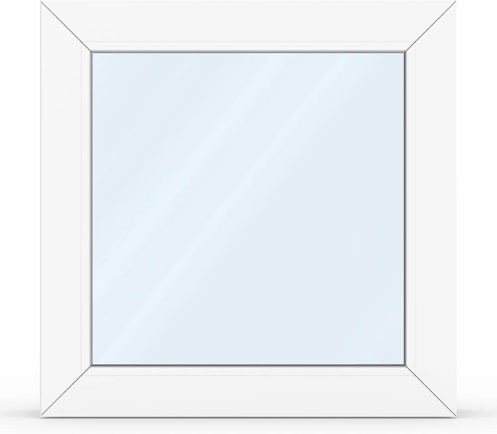 Fenêtre PVC, WinDowSys 76 AD, Blanc, 510 x 510 mm, 1 vantail vitrage fixe, à configurer sur mesure
