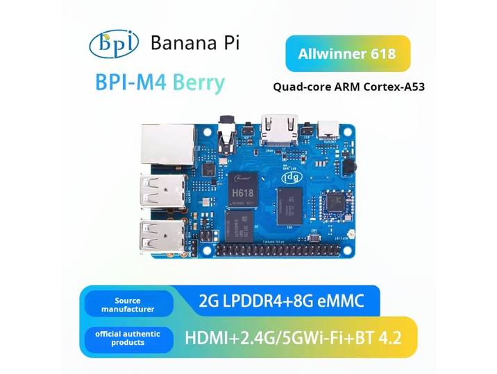 Carte de développement open source Banana Pi BPI-M4 avec puce Berry Quanzhi H618